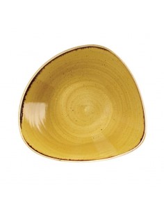 Churchill Super Vitrified Stonecast Mustard Seed Yellow Triangle Bowl 229mm
