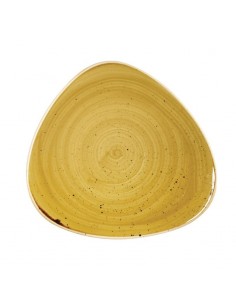 Churchill Super Vitrified Stonecast Mustard Seed Yellow Triangle Plate 311mm