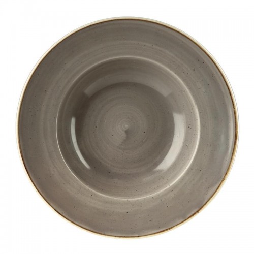 Churchill Super Vitrified Stonecast Peppercorn Grey Wide Rim Bowl 277mm