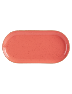 Coral Narrow Oval Plate 32x20cm/12.5x8''