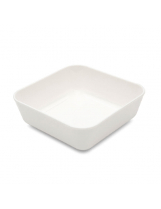 Dish Square White 10cm Polycarbonate (Pack of 12)
