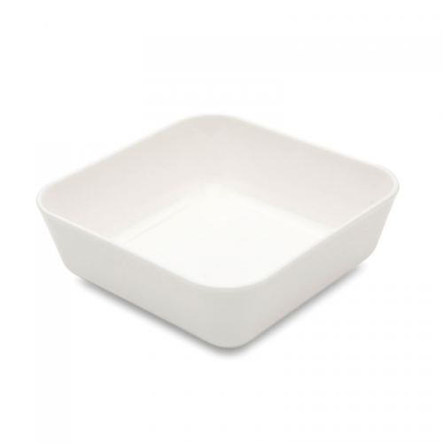 Dish Square White 10cm Polycarbonate (Pack of 12)