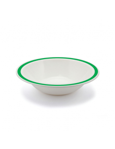 Duo Bowl Stone Rim Emerald Green 17cm Polycarb (Pack of 12)