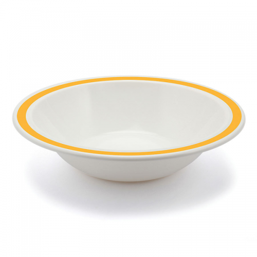 Duo Bowl Stone Rim Yellow 17cm Polycarbonate (Pack of 12)