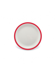Duo Plate Narrow Rim Red 17cm Polycarbonate (Pack of 12)