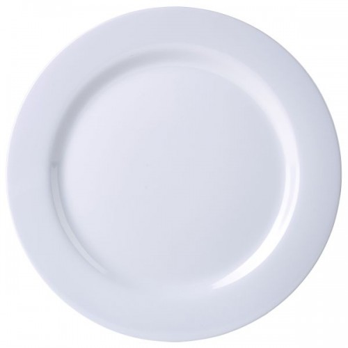 Genware 9" Melamine Dinner Plate White - Quantity 12