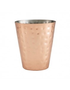 Hammered Copper Plated Conical Serving Cup 9 x 10cm