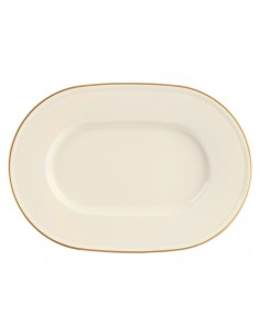 Line Gold Band Oval Plate 25cm