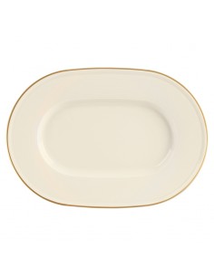 Line Gold Band Oval Plate 31cm