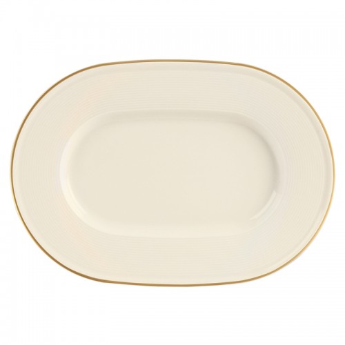 Line Gold Band Oval Plate 31cm