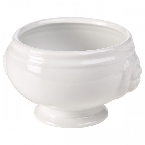 Lion-Head Soup Bowl White 11cm 14oz - Quantity 6