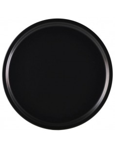 Luna Pizza Plate 33cm Dia Black Stoneware - Pack of 6