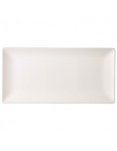 Luna Rect.Coupe Plate 25X15cm White Stoneware - Quantity 6