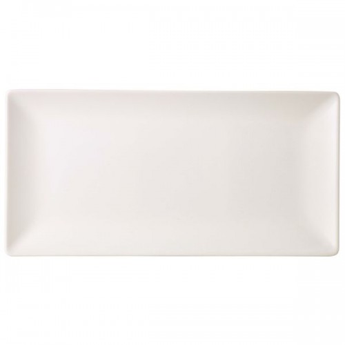Luna Rect.Coupe Plate 25X15cm White Stoneware - Quantity 6