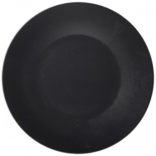 Luna Wide Rim Plate 27.5cm ? Black Stoneware - Quantity 6