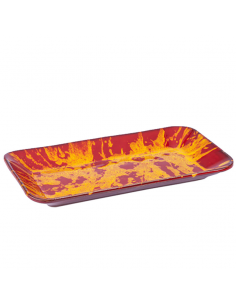 Manoli Speckle Oblong Platter Red & Yellow Speckle (Pack of 4)