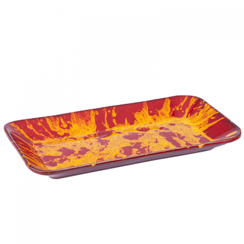 Manoli Speckle Oblong Platter Red & Yellow Speckle (Pack of 4)