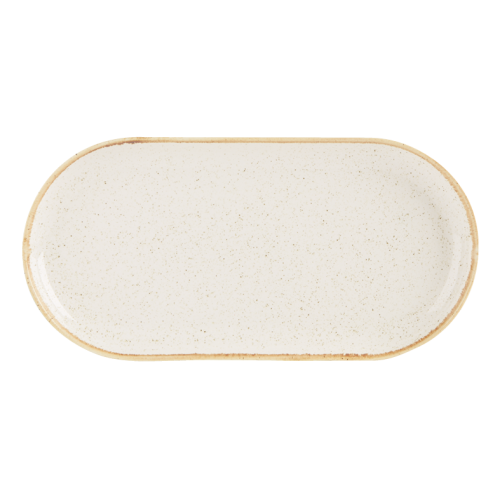 Oatmeal Narrow Oval Plate 30cm / 12" - Pack of 6