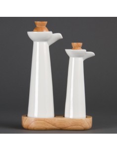 Olympia Whiteware Vinegar and Oil Set