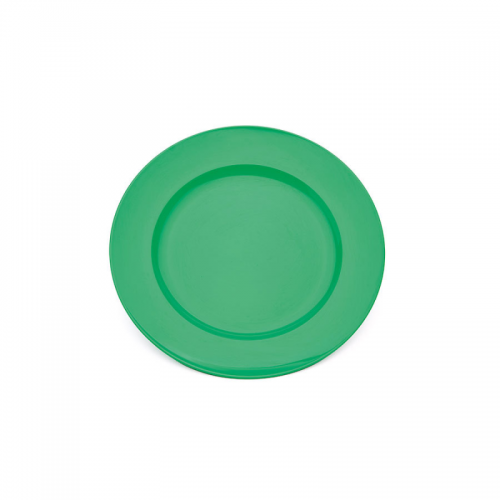 Plate Broad Rim Green 21.5cm Polycarbonate