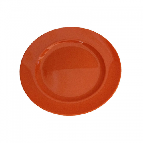 Plate Broad Rim Orange 24cm Polycarbonate