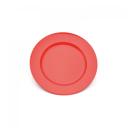 Plate Broad Rim Red 24cm Polycarbonate