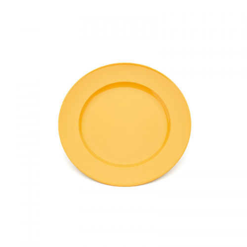 Plate Broad Rim Yellow 21.5cm Polycarbonate