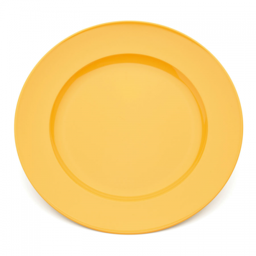 Plate Broad Rim Yellow 24cm Polycarbonate