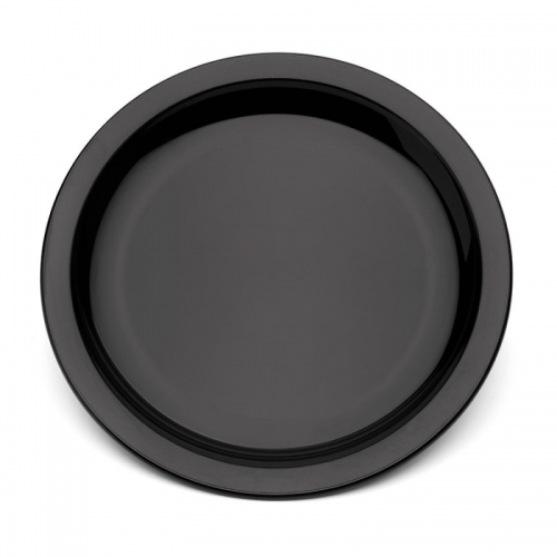 Plate Narrow Rim Black 23cm Polycarbonate