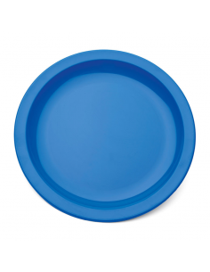 Plate Narrow Rim Blue 23cm Polycarbonate