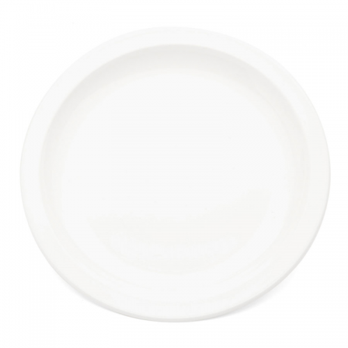 Plate Narrow Rim White 23cm Polycarbonate