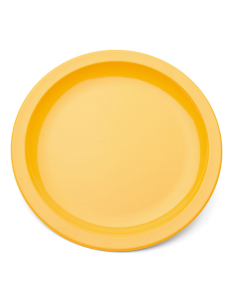 Plate Narrow Rim Yellow 23cm Polycarbonate