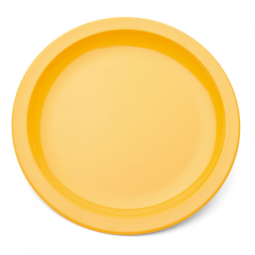 Plate Narrow Rim Yellow 23cm Polycarbonate
