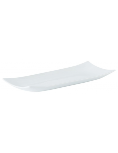 Porcelite Curved Edge Rectangular Buffet Tray 30x13cm/12"x5.25" - Pack of 6
