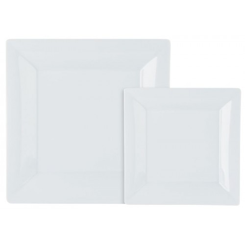 Porcelite Deep Square Plate 21cm/8.25" - Pack of 6
