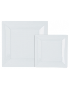Porcelite Deep Square Plate 27cm/10.5" - Pack of 6
