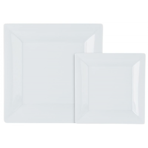 Porcelite Deep Square Plate 27cm/10.5" - Pack of 6