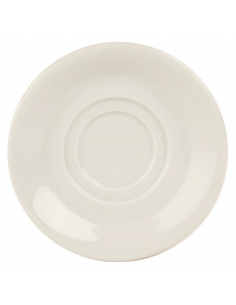 Porcelite Double Well Saucer 15cm/5.75" - Pack of 6