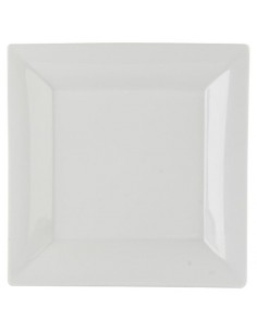 Porcelite Flat Square Plate 21cm/8.25" - Pack of 6