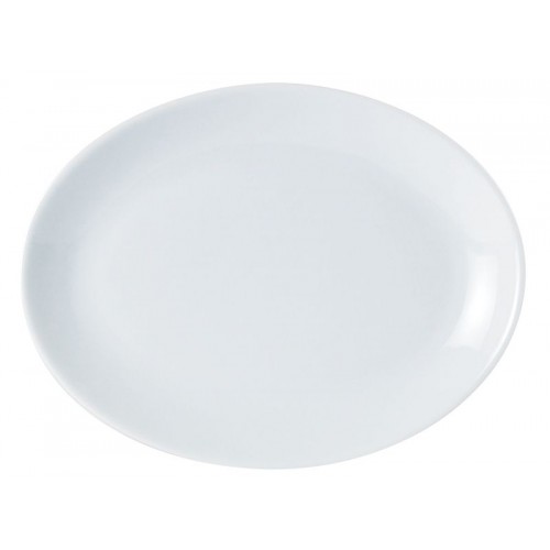 Porcelite Oval Plate 24cm/9.5" - Pack of 6