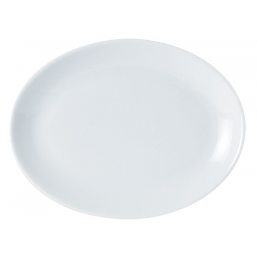 Porcelite Oval Plate 40cm/15.75" - Pack of 6
