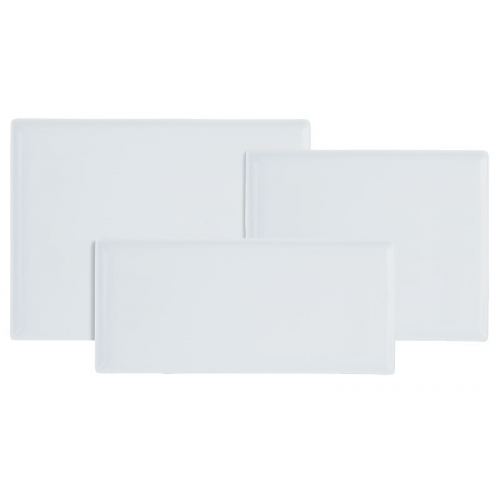 Porcelite Rectangular Platter 35x15.5cm/13.75"x6" - Pack of 6