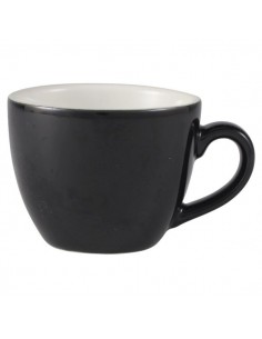 Royal Genware Bowl Shaped Cup 9cl Black - Pack of 6