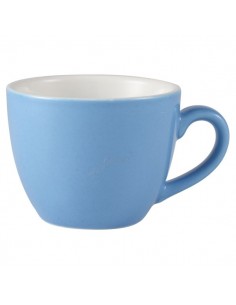 Royal Genware Bowl Shaped Cup 9cl Blue - Pack of 6