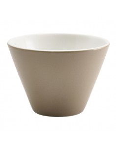 Royal Genware Conical Bowl 12cm Dia Stone - Pack of 6