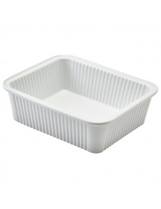 Royal Genware Fluted Rectangular Dish 16 x 13 x 5cm - Pack of 6