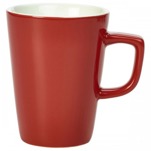 Royal Genware Latte Mug 34cl Red - Quantity 6