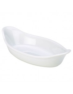 Royal Genware Oval Eared Dish 16.5cm White - Quantity 6