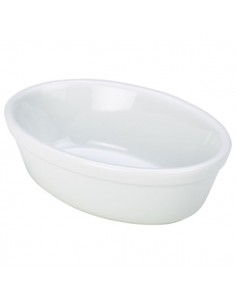 Royal Genware Oval Pie Dish 14cm White - Quantity 12