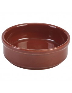 Royal Genware Round Dish 10cm Terracotta - Pack of 6